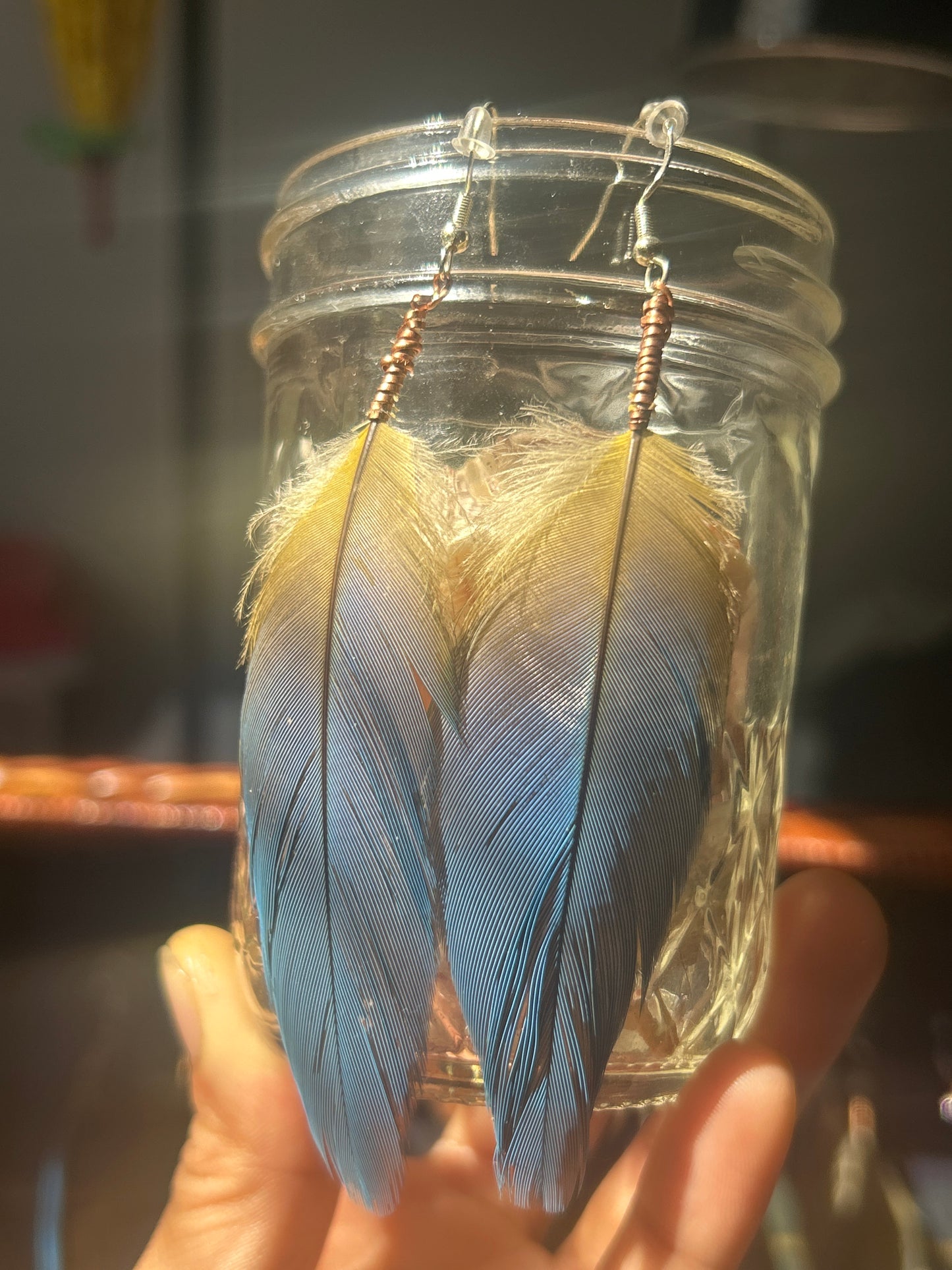 Guacamaya Feather Earrings