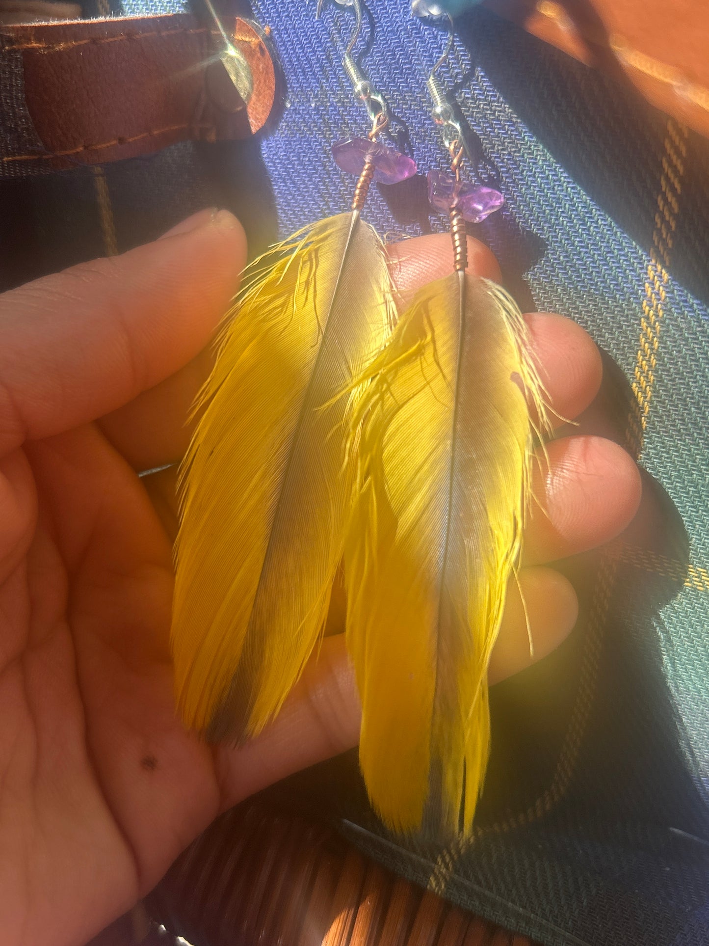 Guacamaya Feather Earrings
